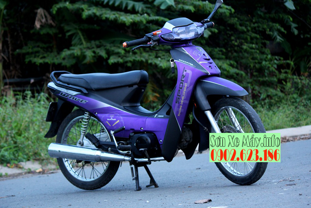 Sơn phối màu xe Honda Wave tím xám Lamborghini