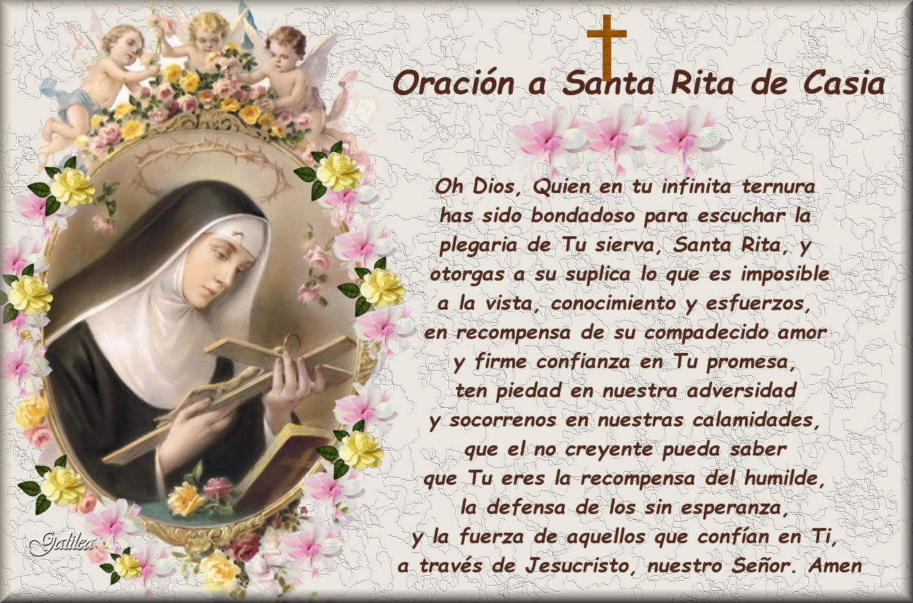 Santa María, Madre de Dios y Madre nuestra Oracion a Santa Rita de Casia