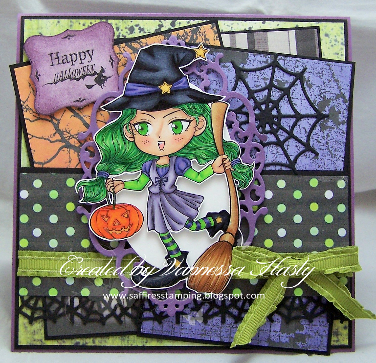 Saffire S Stamping Art By Miran Hallowe En Paper And Sentiment Pack