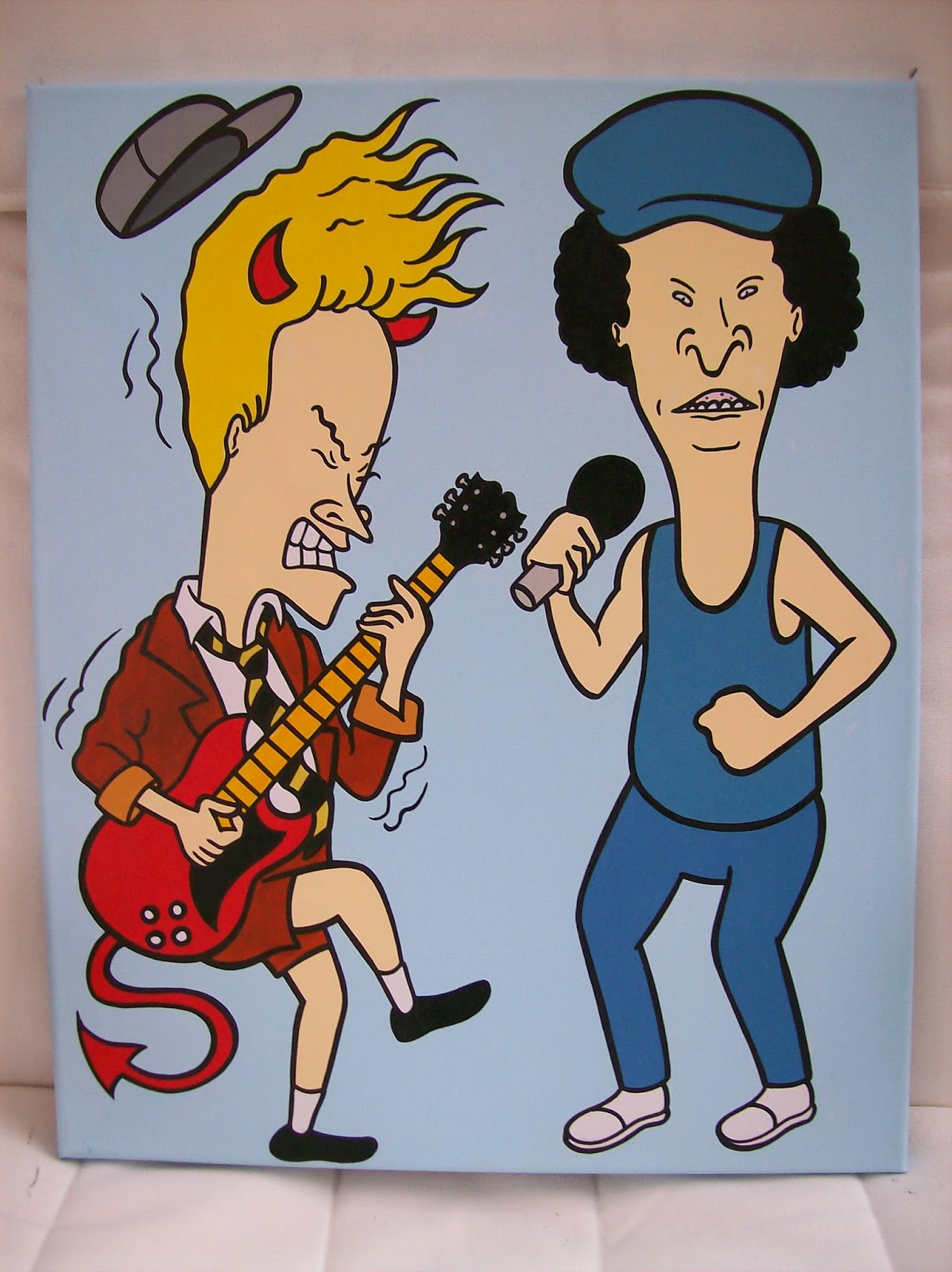Jdtoonart Cartoon and Comic pop art Paintings: Beavis and Butthead as AC/DC