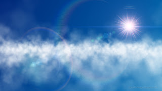 Cloudscape In The Clear Blue Sky With The Sunshine Background Animation