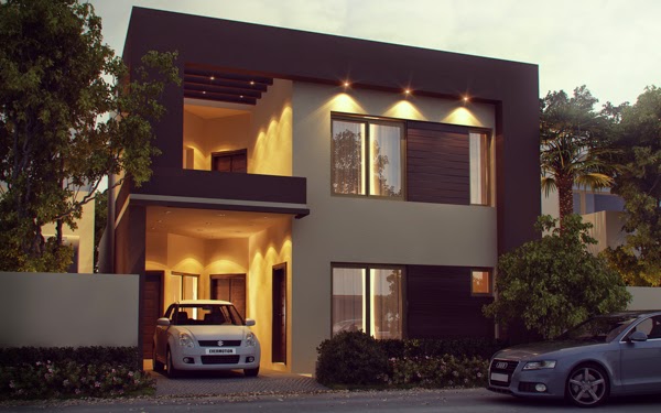 5 Marla house ~ 3D Front Design.Blog