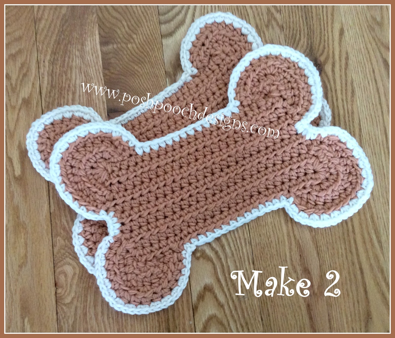 Posh Pooch Designs Dog Clothes Crochet Dog Bone Pillow Posh Pooch