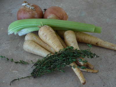 onions, celery, parsnips & thyme