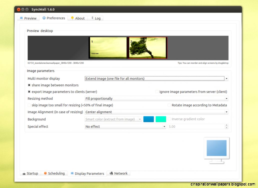 Using different wallpapers on multiple monitors Gnome 2  Compiz