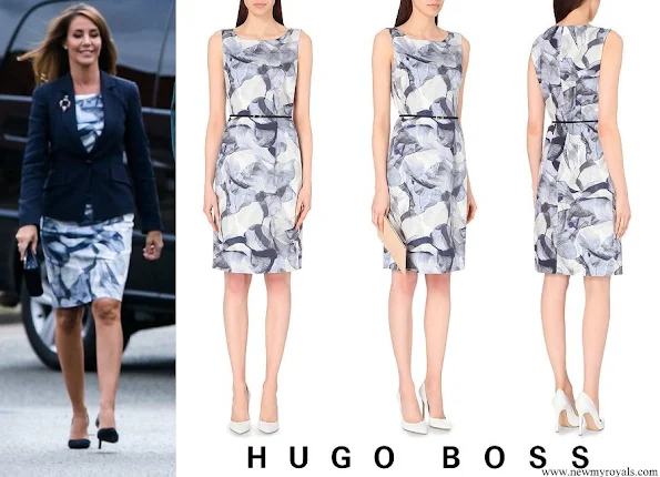 Princess Marie wore HUGO BOSS Floral-print stretch-cotton dress