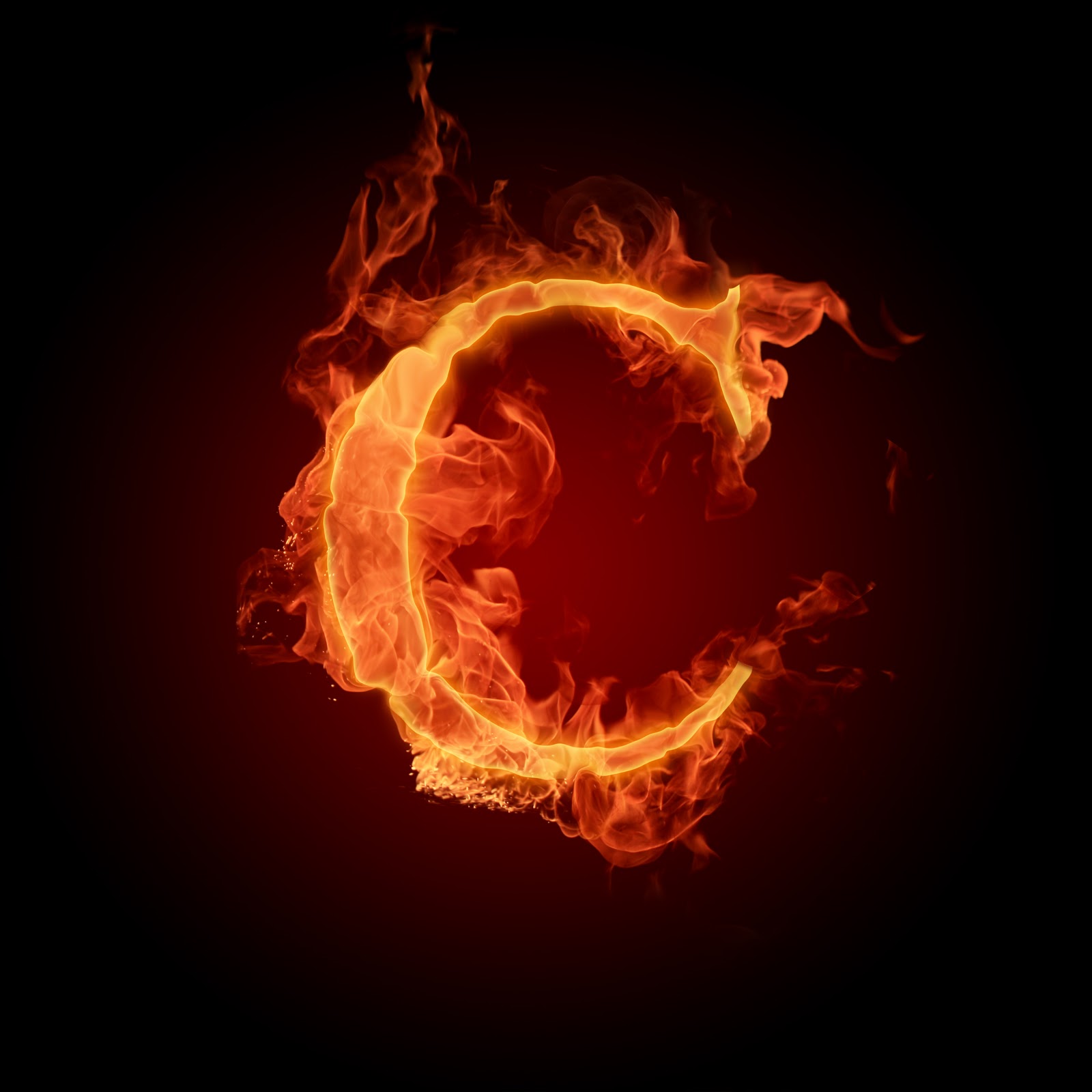 Wallpaper Gaya Unik Huruf A sampai Z dengan Elemen Api iniwallpaperkami
