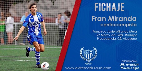 Oficial: Extremadura, firma Fran Miranda