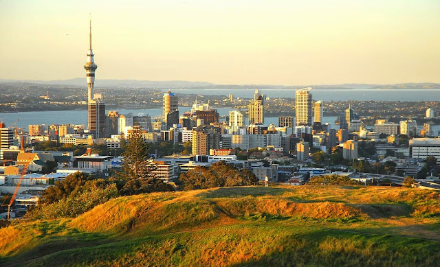 Auckland city from Mount Eden - New Zealand