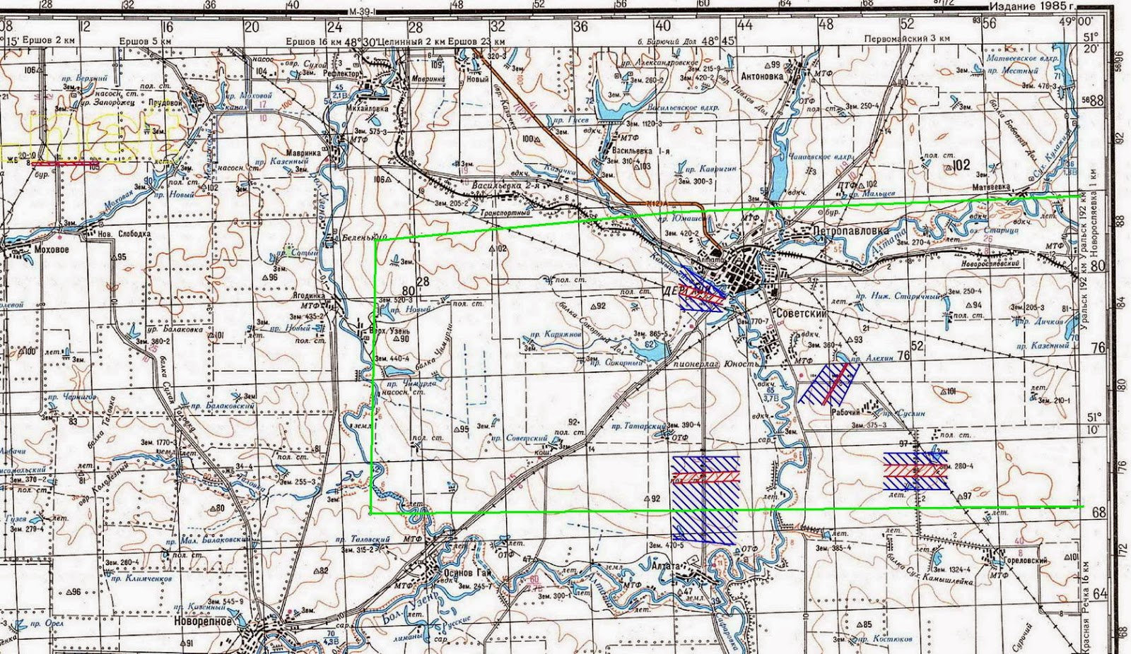 Карта ершовского района со спутника