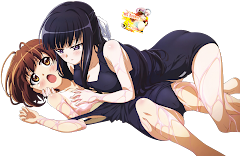 Migiwa Kazuha y Amatsume Akira Render Ecchi Yuri