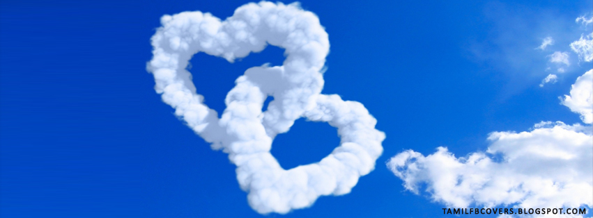 My India FB Covers: Cloud forming heart shape - Love FB Cover