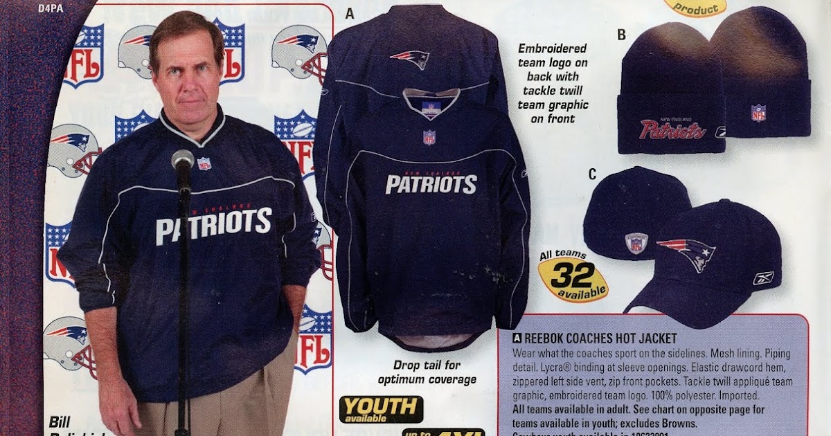 Scanned Vintage Graphics 2004 Patriots Gear Catalog LOOK AT BILL