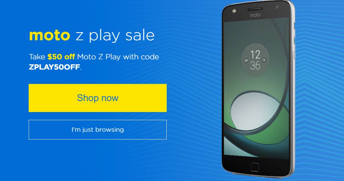 PROMO CODE Moto Z PLAY 50 OFF Motorola Lovers