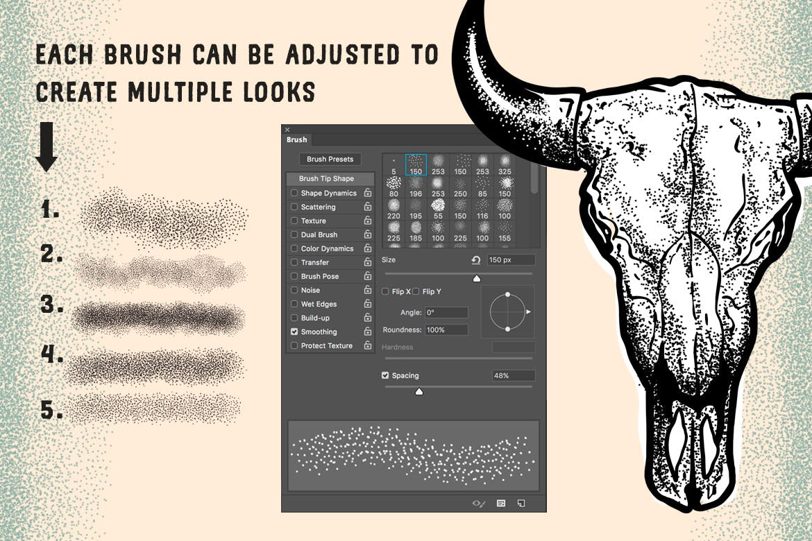 Stipple Brush Set for and Illustrator