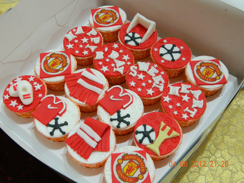 Mybabydeco Cupcakes Manchester United