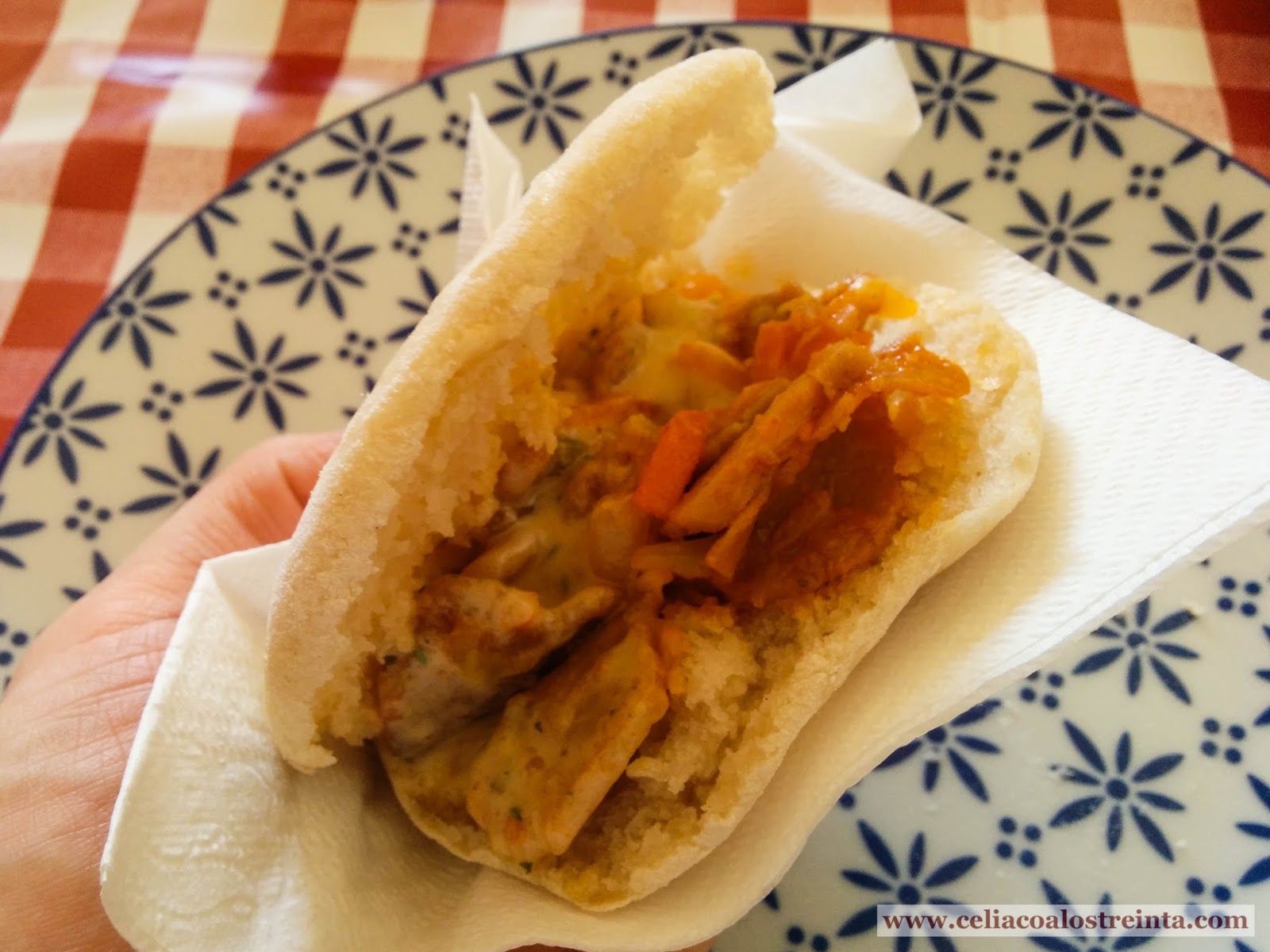 Pan de Pita Sin Gluten con el preparado del Mercadona