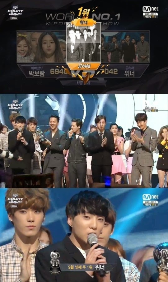 Winner wins #1 on 'M! Countdown'