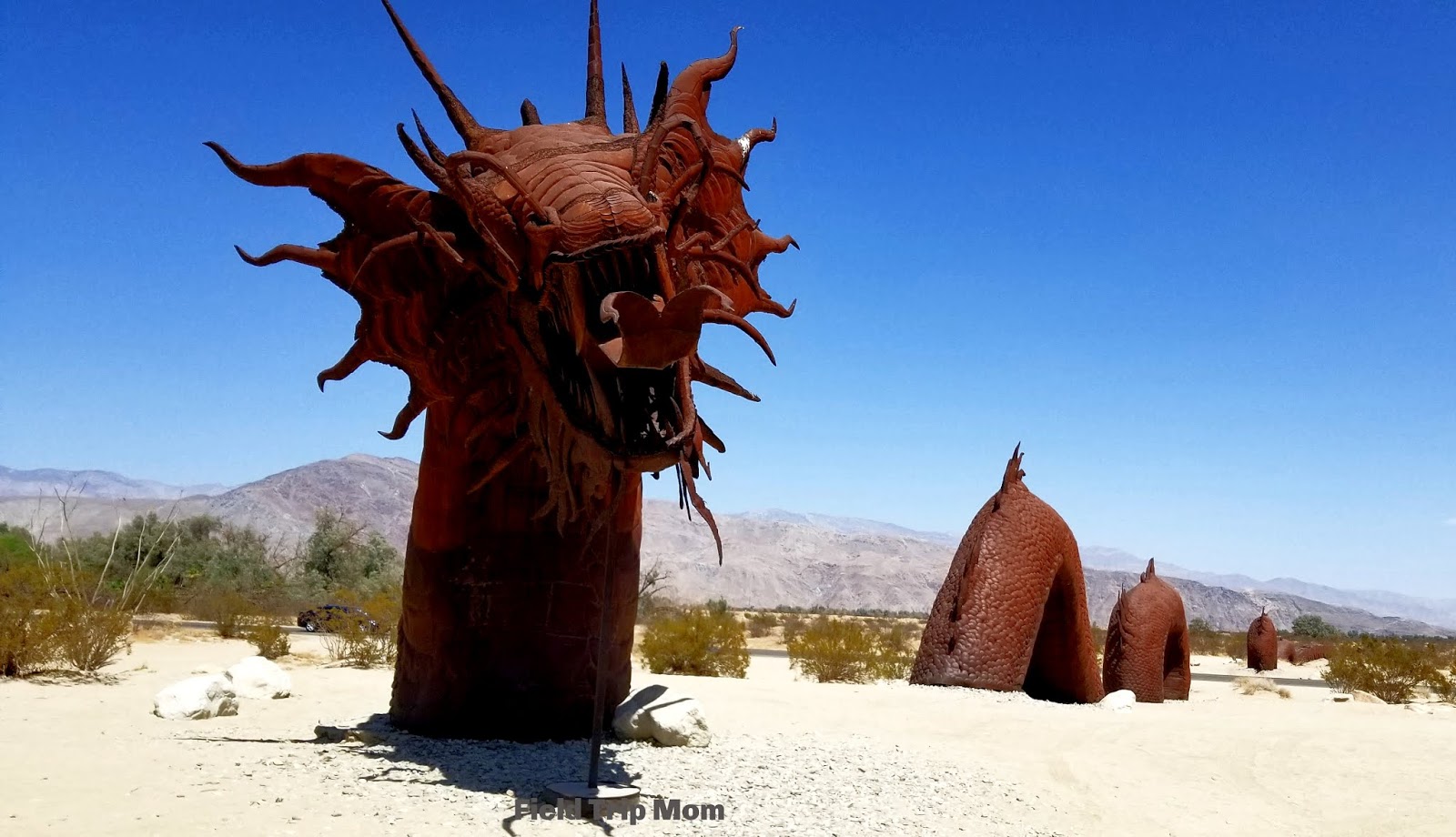 Field Trip Mom Borrego Springs Serpent Sculpture road trip.