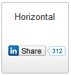 Horizontal LinkedIn share button