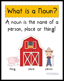 Today In First Grade: Hello Nouns! Freebie
