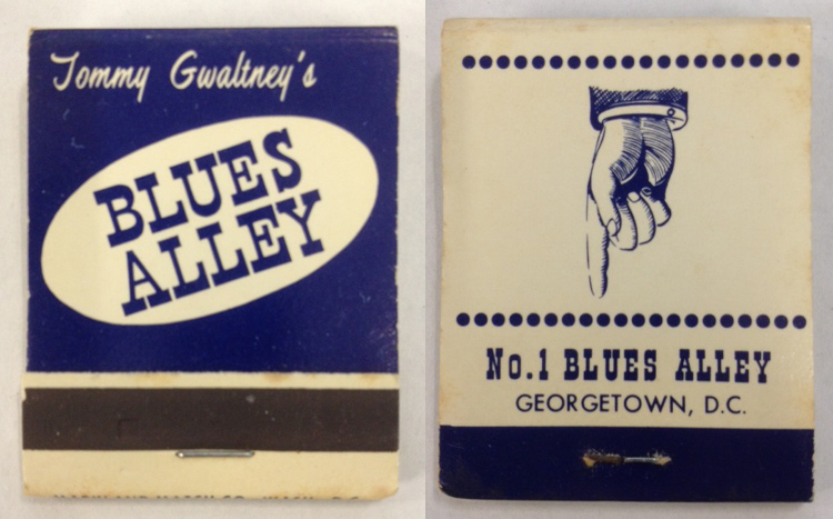 The MARVA Matchbook Collector's Club: Tommy Gwaltney's Blues Alley