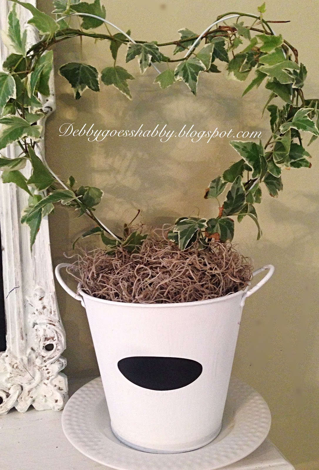 DIY Heart Topiary Debby Goes Shabby