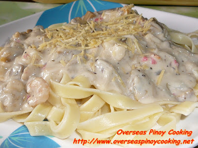 Pinoy Style Seafood Carbonara