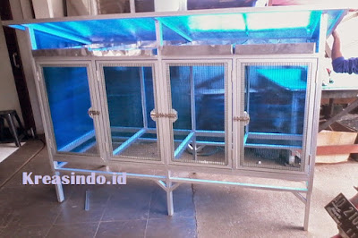 Harga Kandang Aluminium Burung Ternak Murai 4 pintu Harga Kandang Aluminium Burung Ternak Murai 4 pintu