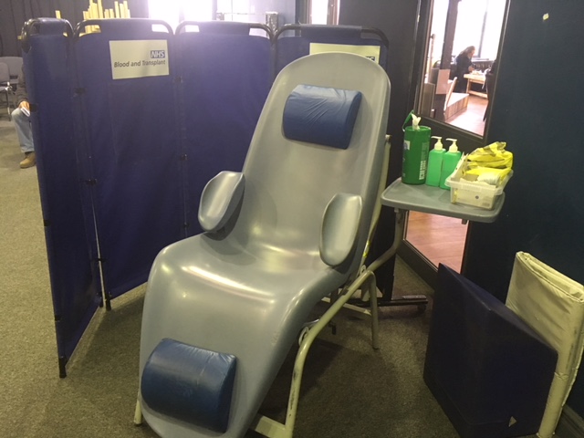 reclining chair for giving blood