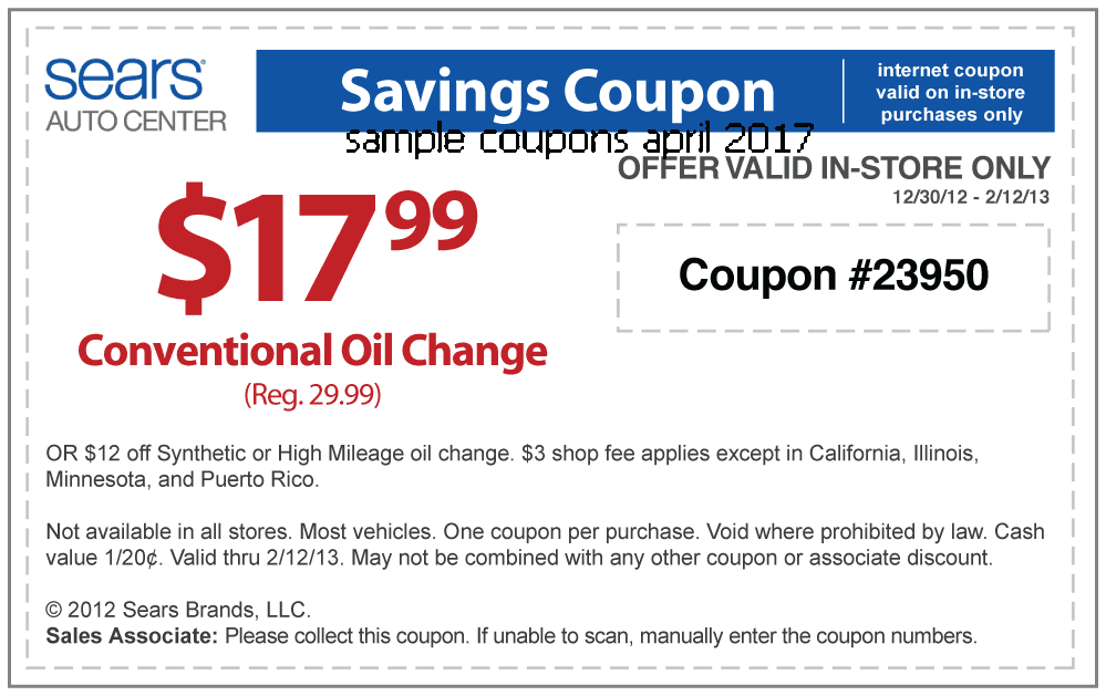 Printable Coupons 2021 Sears Coupons