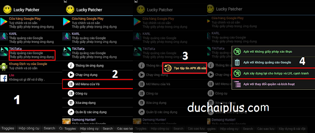 hack game bằng lucky patcher