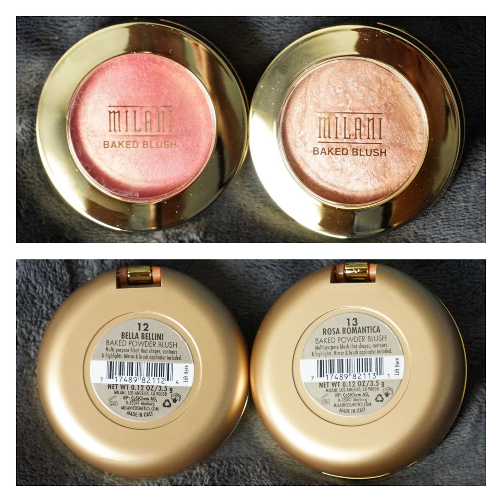 Makeup, Fashion & Royalty Swatches NEW Milani Baked Blushes in Bella Bellini & Rosa Romantica!