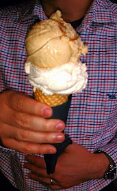 Lickings Fine Ice Cream, Brighton, salted caramel, white peach