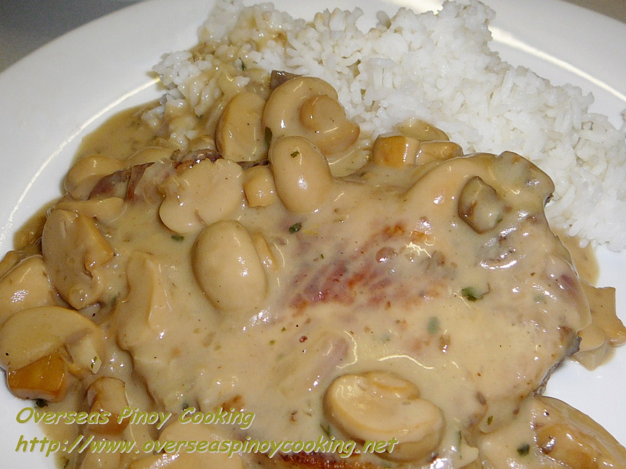 Pork Chop with Mushroom Beer Sauce