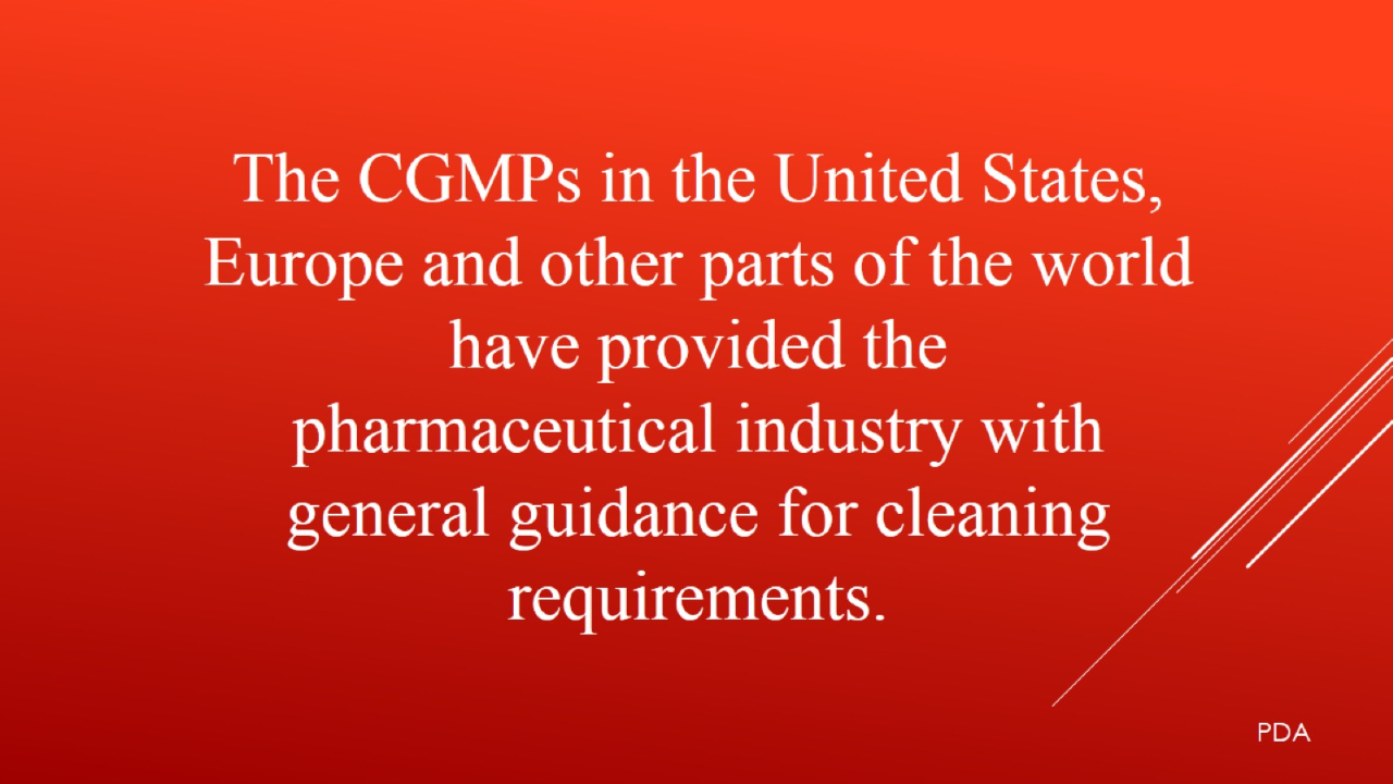 A GMP HUB PDA CLEANING VALIDATION