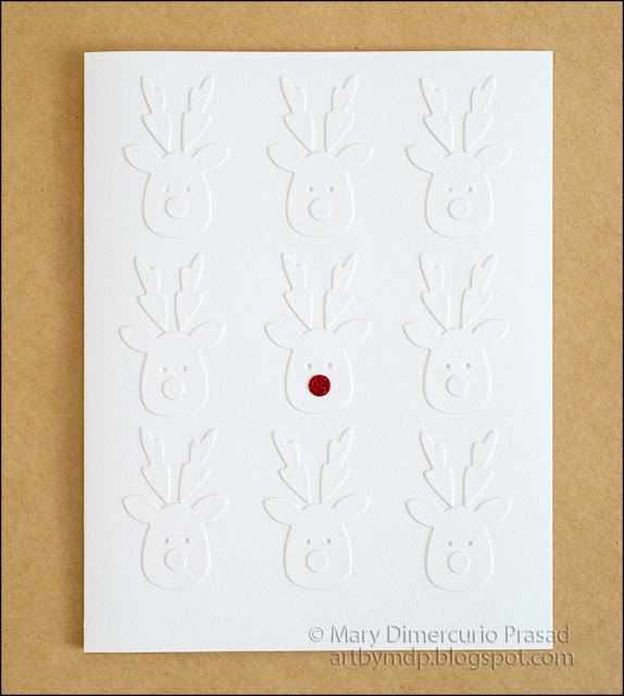 50+ beautiful diy & homemade christmas card ideas for 2015 Awash with Color: CAS Reindeer Card for Christmas