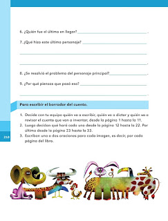 Apoyo Primaria Español 1er grado Bimestre 5 lección 17 ¡A escribir el cuento!