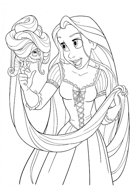 Kumpulan Mewarnai Gambar Rapunzel - Aneka Mewarnai Gambar