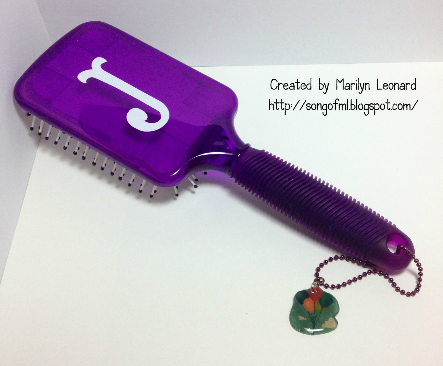  Marilyn's Crafts Monogram Hairbrushes With Shrinky Dinks Charms