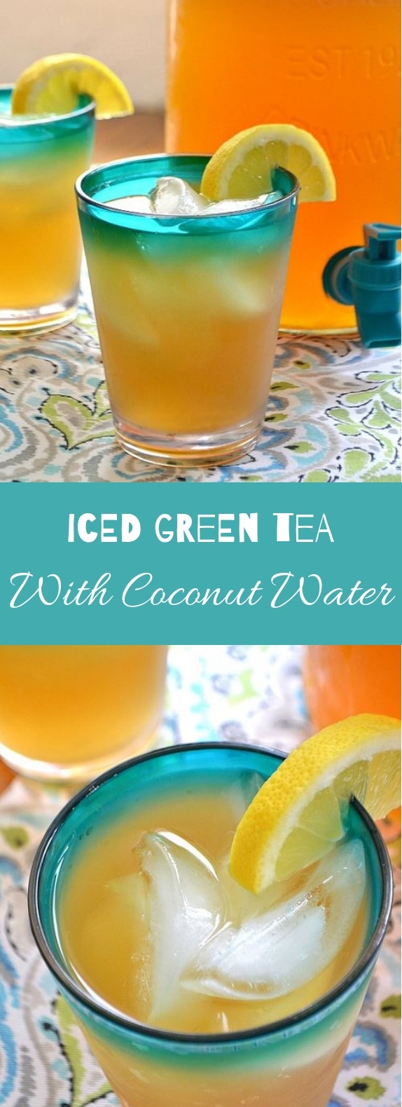 Iced Green Tea with Coconut Water freshdrink greentea