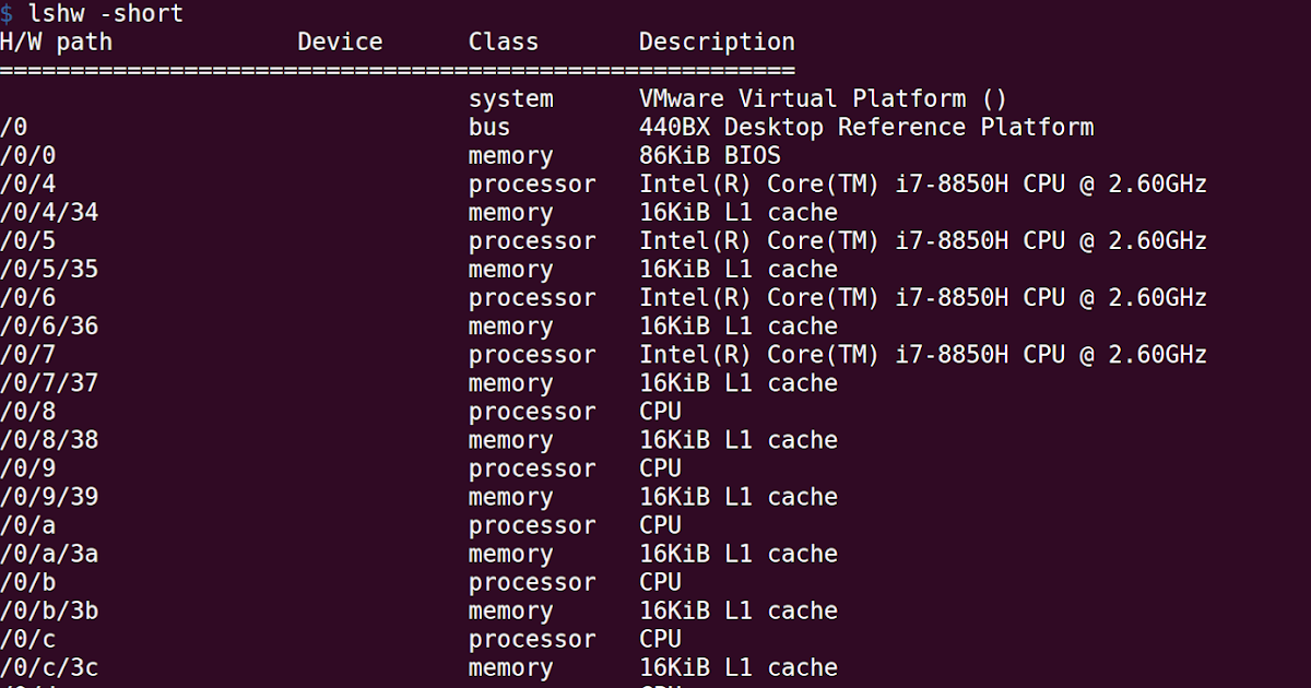 Linux Commands for Hardware Info lshw, lspci, lsdev, lscpu, lsblk, lsusb