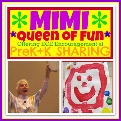 photo of: Mimi Brodsky Chenfeld, Queen of Fun Offers Encouragement at PreK + K Sharing
