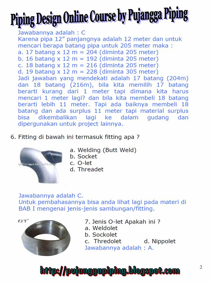 PUJANGGA ENGINEERING OIL & GAS QUESTION & ANSWER PIPE & FITTING