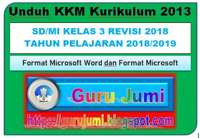  KKM merupakan salah satu perinsif evaluasi pada kurikulum yang memuat berbasis kompetens Unduh KKM Kurikulum 2013 SD/MI Kelas 3 Semester 1 dan 2 Tahun Pelajaran 2018/2019 Revisi 2017, 2018 Format Word dan Excel