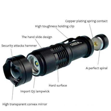 Lanterna Tactica led Q5 CREE flashlight UltraFire