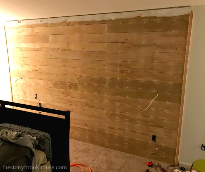 How To Build A Shiplap Accent Wall leeper test blog