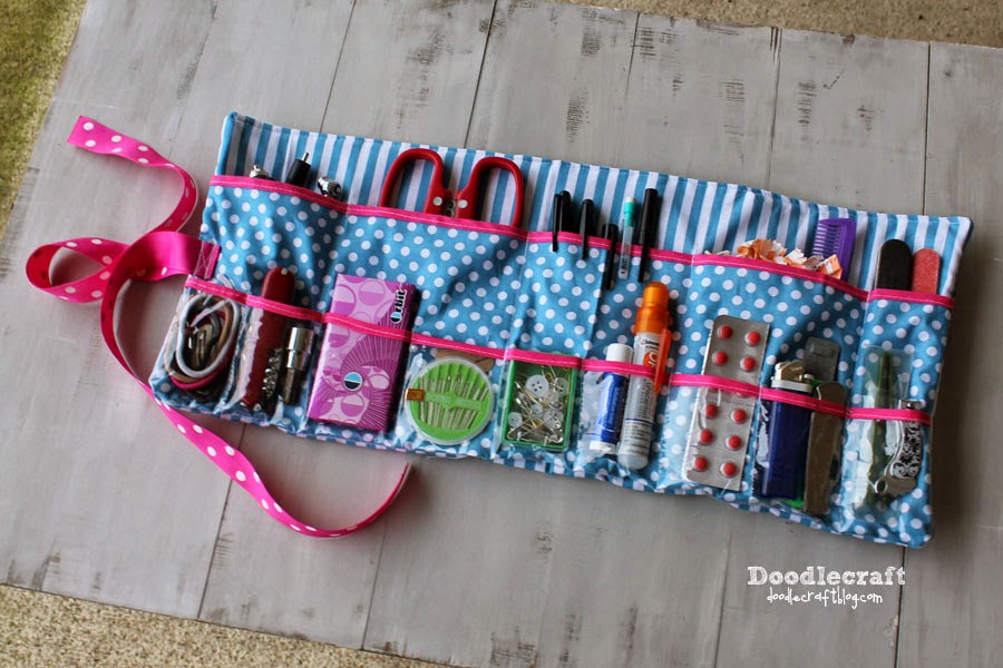 How to Sew a Homemade Roll Up Charger Cord Organizer - DIY Sewing