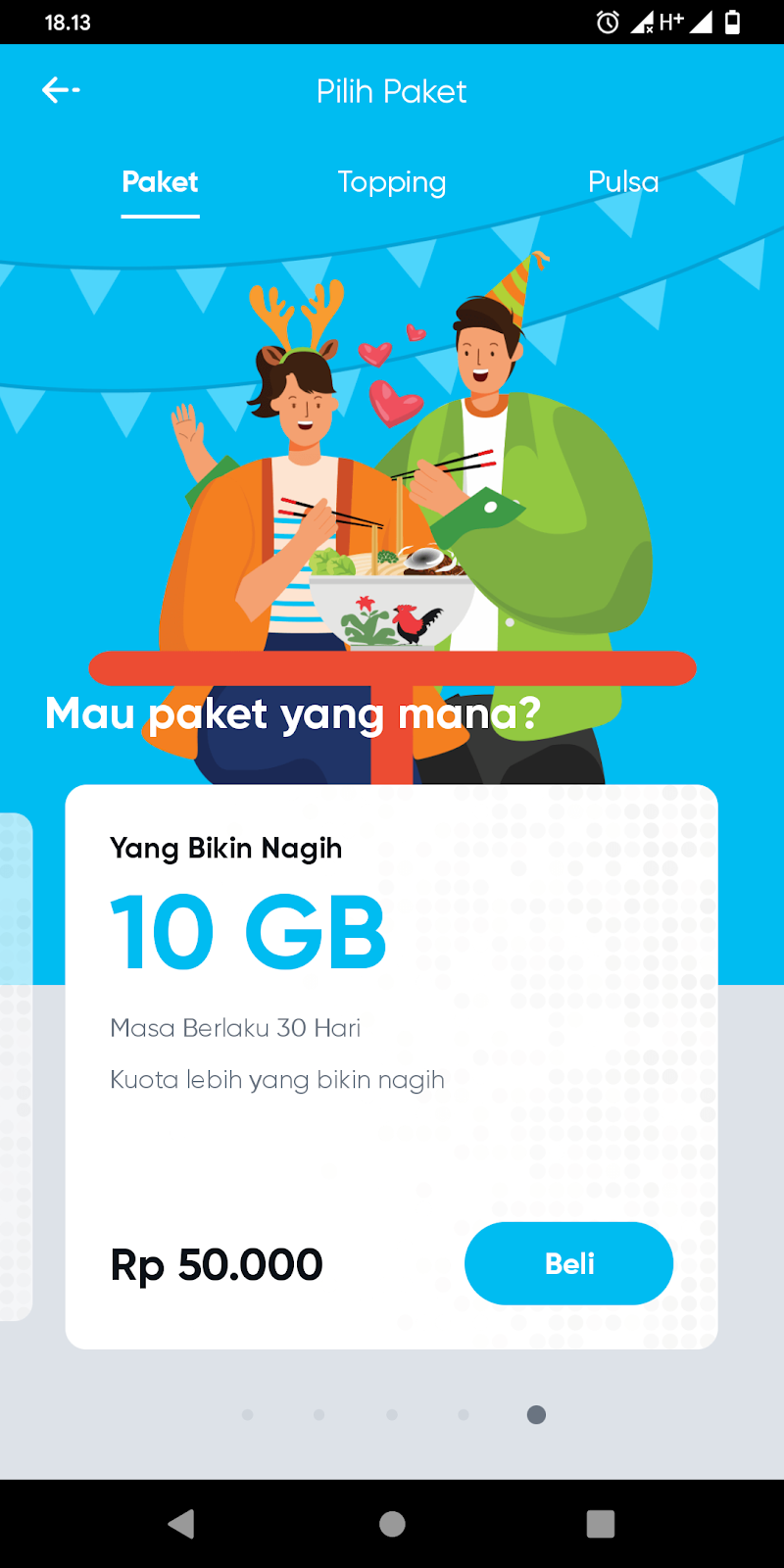 Internet packages by .U Telkomsel