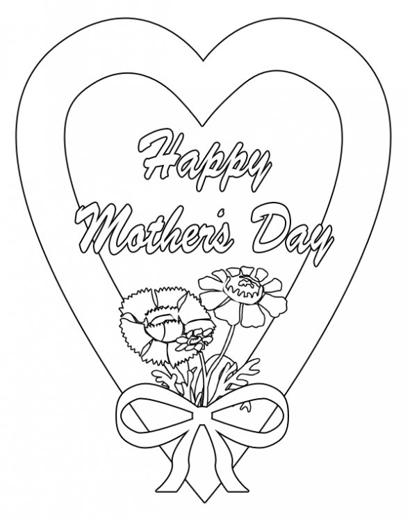 Happy Mothers Day Coloring Art Craft Mother39s Day Clip Art